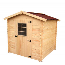 Abri de jardin en bois brut 4,28 avec madriers 28mm - Habrita