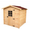 Abri de jardin en bois brut 4,28 avec madriers 28mm - Habrita