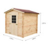 Abri de jardin en bois brut 4,28 avec madriers 28mm - Habrita