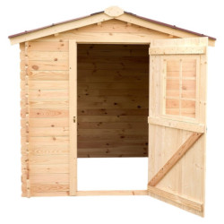 Abri de jardin en bois brut 4,28 avec madriers 28mm - Habrita