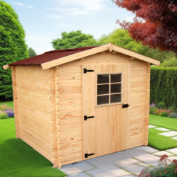 Abri de jardin en bois brut 4,28 avec madriers 28mm - Habrita