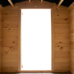 Abri de jardin en bois brut 4,28 avec madriers 28mm - Habrita