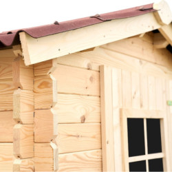 Abri de jardin en bois brut 4,28 avec madriers 28mm - Habrita