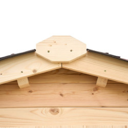 Abri de jardin en bois brut 4,28 avec madriers 28mm - Habrita