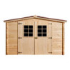 Abri de jardin en bois brut 9,58 avec madriers 28mm - Habrita
