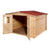 Abri de jardin en bois brut 9,58 avec madriers 28mm - Habrita
