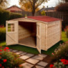Abri de jardin en bois brut 9,58 avec madriers 28mm - Habrita