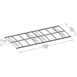 Marquise en polycarbonate 6mm Bordeaux™ 4460 - Palram - Canopia