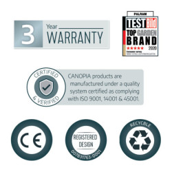 Marquise porte en acrylique blanc de 4mm Sophia™ 1600 - Canopia