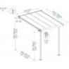 Pergola SIERRA 224x224cm en aluminium et polycarbonate 6mm Palram