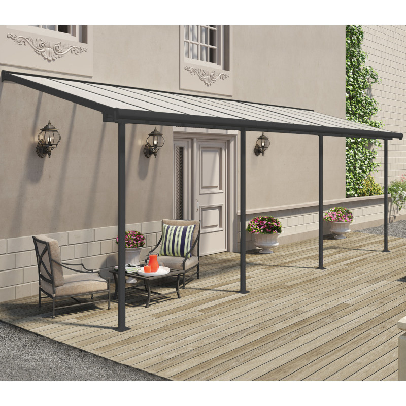 Pergola SIERRA 224x670cm en aluminium et polycarbonate 6mm Canopia