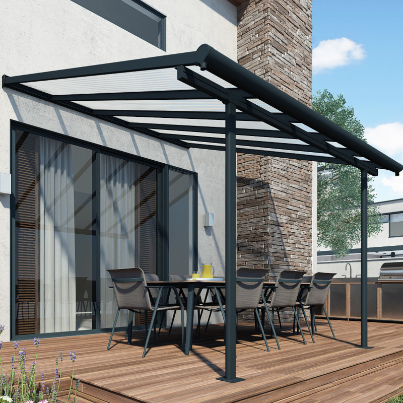 Pergola SIERRA 299x314cm en aluminium et polycarbonate 6mm Palram