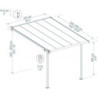 Pergola SIERRA 299x314cm en aluminium et polycarbonate 6mm Palram