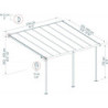 Pergola SIERRA 299x434cm en aluminium et polycarbonate 6mm Palram