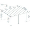 Pergola SIERRA 299x555cm en alu et polycarbonate 6mm Canopia by Palram