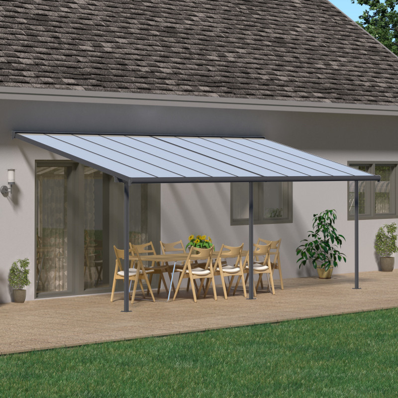 Pergola SIERRA 295x619cm en alu et polycarbonate 6mm Canopia by Palram