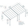 Pergola SIERRA 295x619cm en alu et polycarbonate 6mm Canopia by Palram