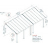 Pergola SIERRA 295x739cm en alu et polycarbonate 6mm Canopia by Palram
