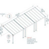 Pergola SIERRA 295x924cm en alu et polycarbonate 6mm Canopia by Palram