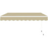Store de terrasse retractable manuel 3x2m beige et blanc X-Metal