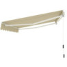 Store de terrasse retractable manuel 3x2m beige et blanc X-Metal