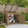 Coffre rangement jardin 1200L bois traité Gardy Shelter toit blanc