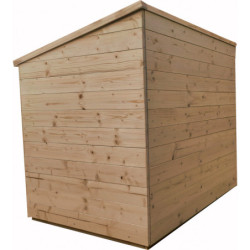 Coffre rangement jardin 1200L bois traité Gardy Shelter toit blanc