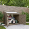 Coffre rangement jardin 1200L bois traité Gardy Shelter toit blanc