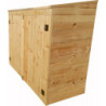 Coffre rangement jardin 2000L bois traité Gardy Shelter couvercle noir
