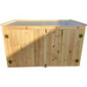 Coffre extérieur 2000L bois traité Gardy Shelter couvercle blanc