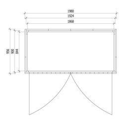 Coffre extérieur 2000L bois traité Gardy Shelter couvercle blanc