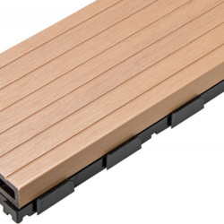 Plancher en bois composite facile à poser avec ses lames clipsables