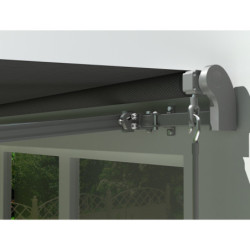Store de terrasse retractable manuel 3x2m anthracite X-Metal