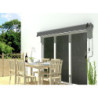Store de terrasse retractable manuel 3x2m anthracite X-Metal