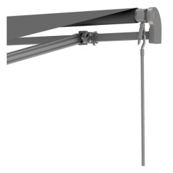 Store de terrasse retractable manuel 3x2m anthracite X-Metal