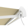 Store de terrasse retractable motorisé 3,5x2,5m beige et blanc X-Metal