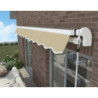Store de terrasse retractable électrique 4x3m beige et blanc X-Metal