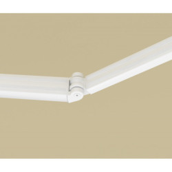 Store de terrasse retractable électrique 4x3m beige et blanc X-Metal