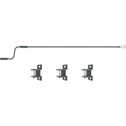 Store barre demi-coffre manuel 4x3m anthracite X-Metal