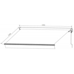 Store électrique retractable 3,5x2,5m semi-cassette beige X-Metal