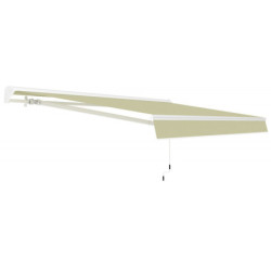 Store électrique retractable 3,5x2,5m semi-cassette beige X-Metal