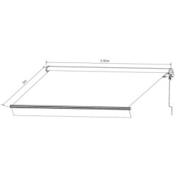 Store électrique retractable 4x3m semi-cassette beige X-Metal