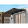Store électrique retractable 5x3m coffre complet gris foncé X-Metal