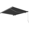 Store électrique retractable 5x3m coffre complet gris foncé X-Metal