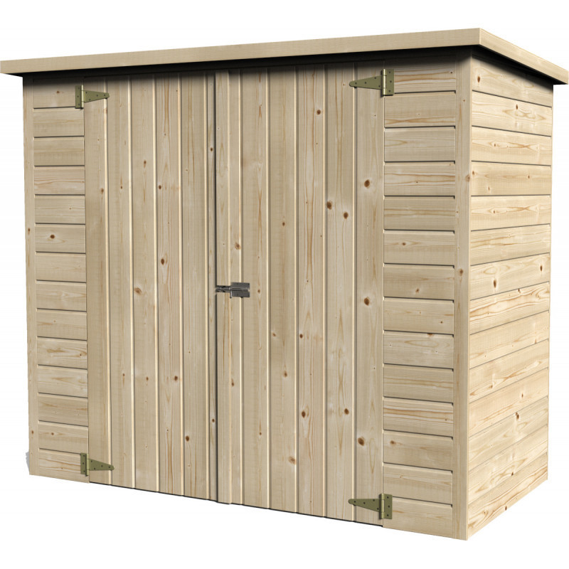 Abri à vélos en bois massif 12mm Bike Box 1,88m² Décor et Jardin