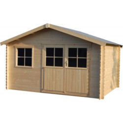 Abri Flodeal en bois massif 12,7m² + double porte Décor et Jardin