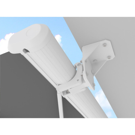 Fixation blanche mur et sous-toit pour store banne coffre plein X-METAL