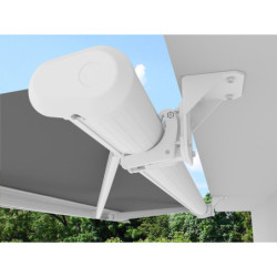 Fixation blanche mur et sous-toit pour store banne coffre plein X-METAL