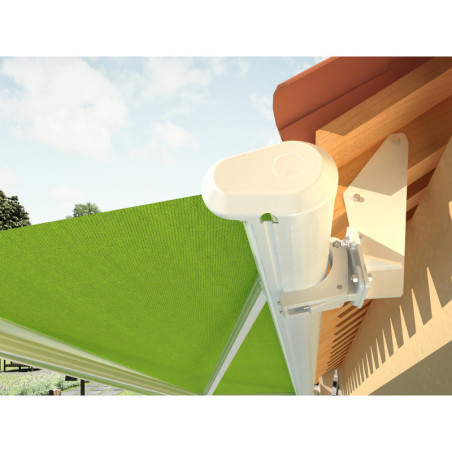 Fixation blanche supérieure latérale pour store banne coffre plein X-METAL