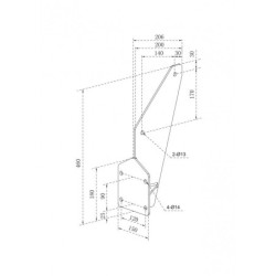 Fixation grise supérieure latérale pour store banne coffre plein X-METAL